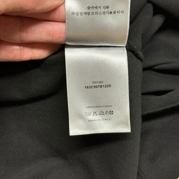 Christian Dior CD Icon T-Shirt Floral Embroidered Relaxed Fit Black Men's Large - Picture 11 of 16